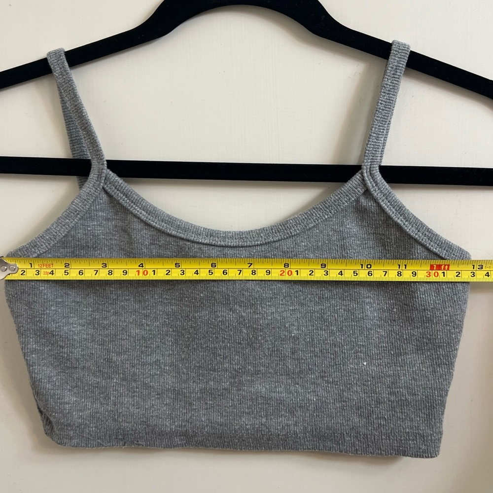 SHEIN Solid Rib-Knit Crop Cami Top - Picture 9 of 10